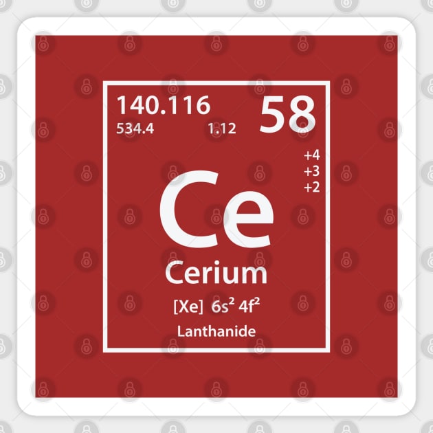 Cerium Element Sticker by cerebrands